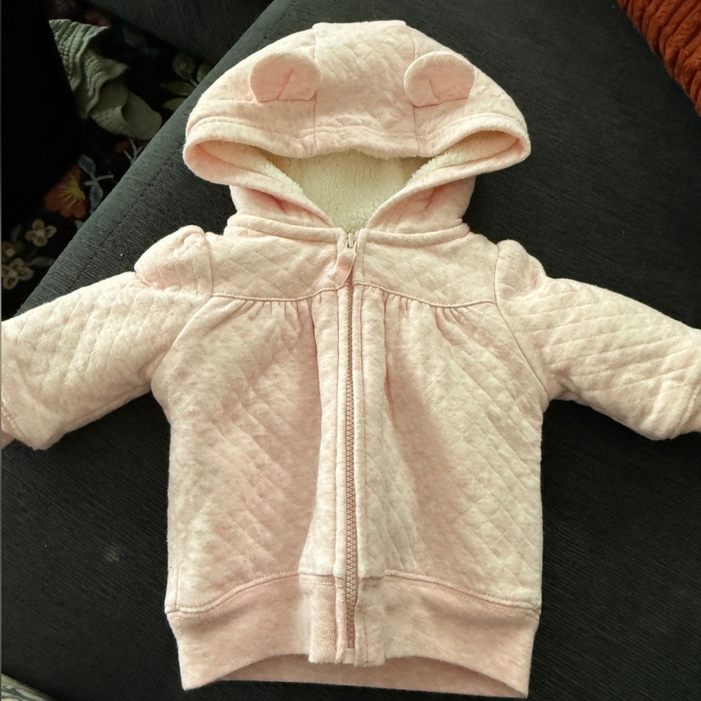 Simple Soft Pink Baby Hoodie